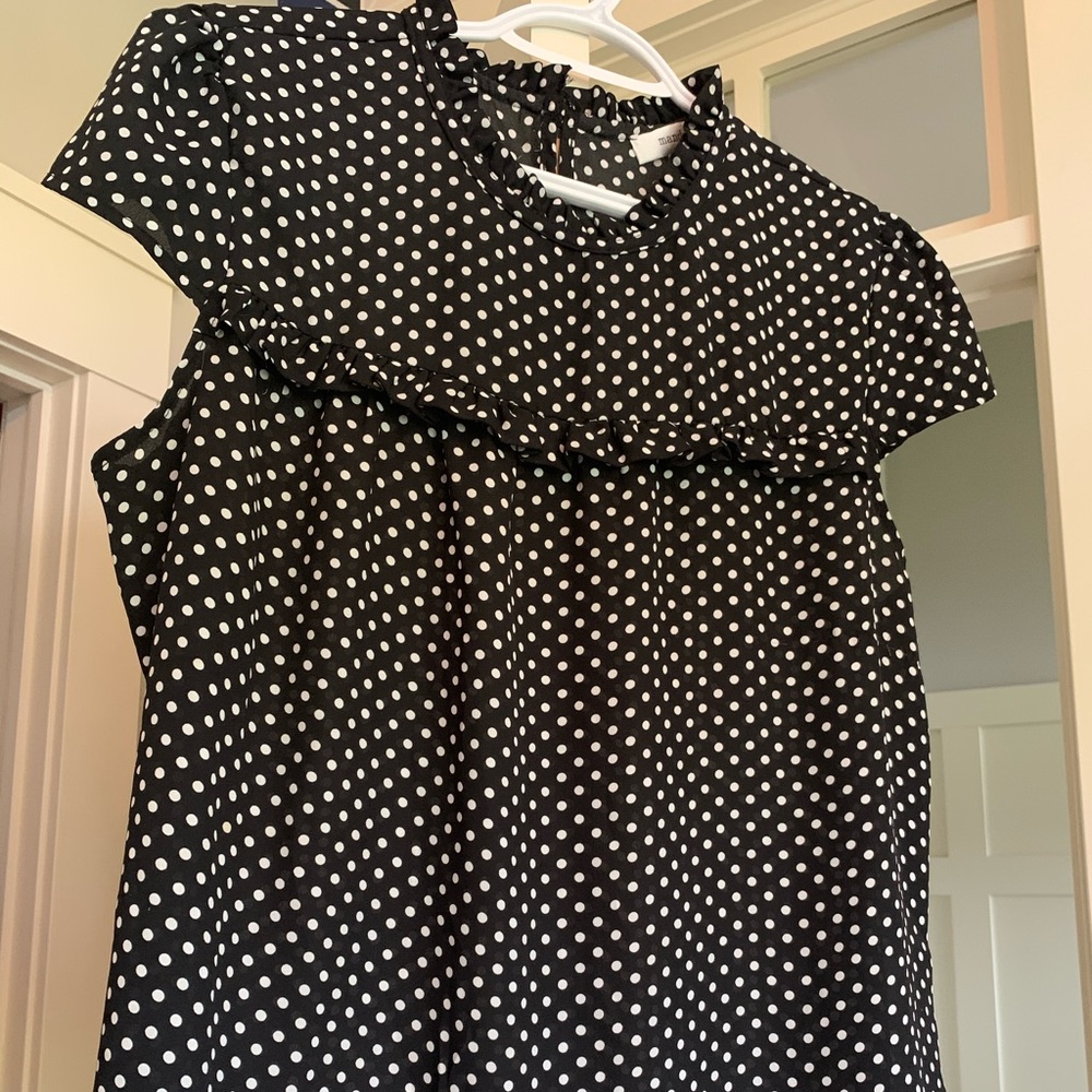 Ladies XL Mandee polka dot top